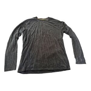 Smartwool Merino 150 Base Layer Mens Large Gray Long Sleeve Wool Blend Shirt